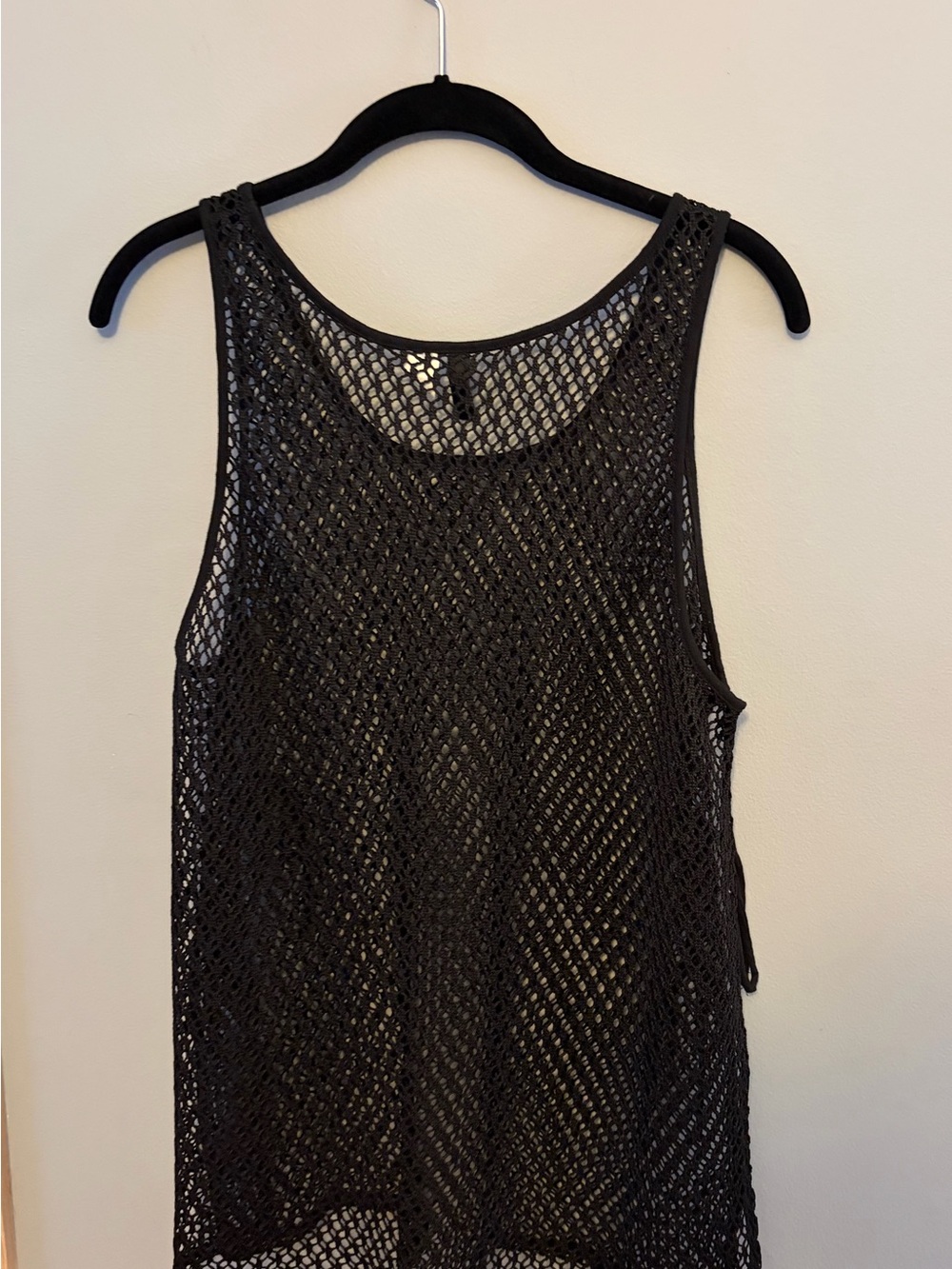 H&M Black Crochet Swim Cover-Up Tank Top